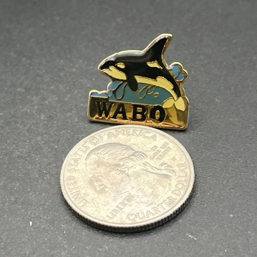 WABO Washington Association Of‎ Building Officials Orca Whale Lapel Hat Pin
